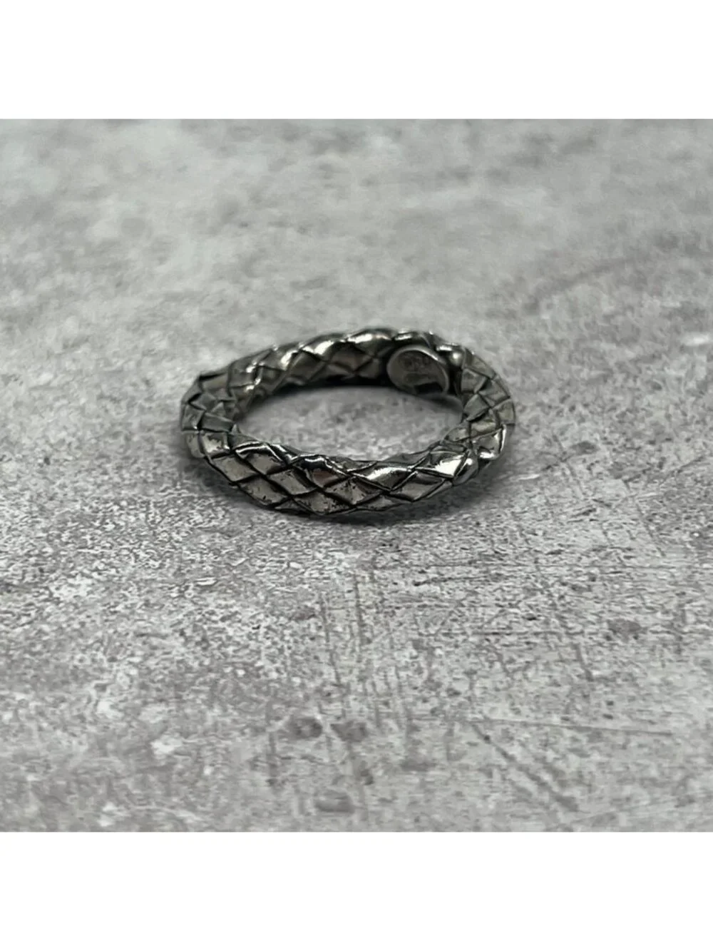 Bottega Veneta Intrecciato Ring Silver